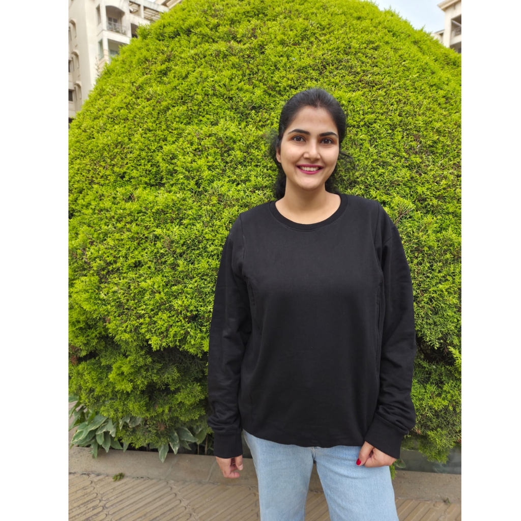 The Classic Black Nursing Sweatshirt