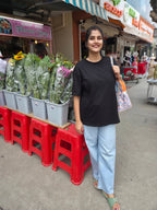 Everyday Essential Black Nursing Tee