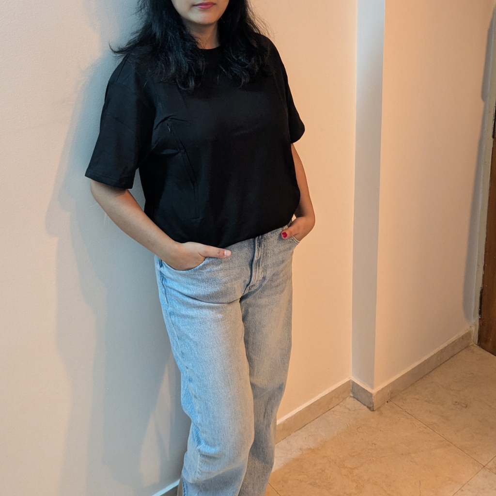 Everyday Essential Black Nursing Tee